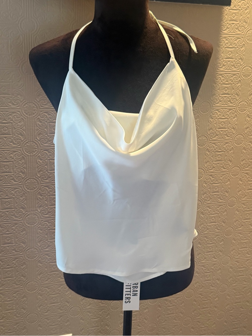 Urban Outfitters Ivory Draped Halter Camisole